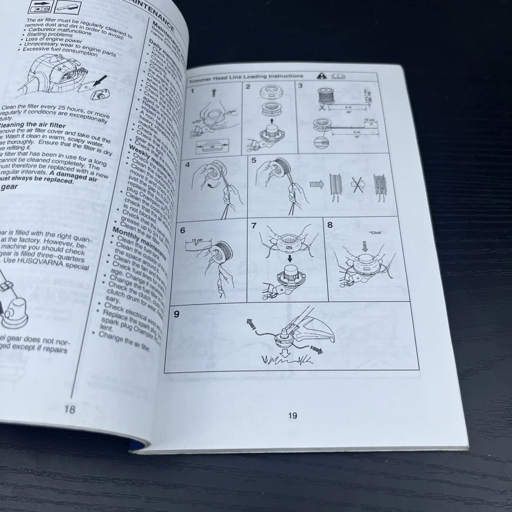 Husqvarna 125C 125L String Trimmer Operator's Manual‎ OEM Instruction Guide